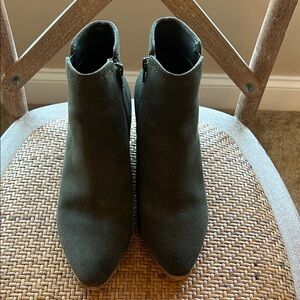 ALDO Suede Khaki Zip Ankle Bootie